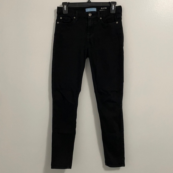 7 For All Mankind B(Air) Ankle Skinny Black Jeans - Picture 3 of 11